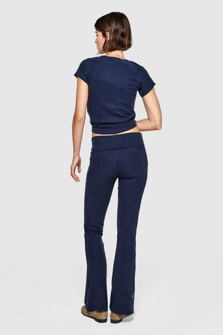HOLD RIBBED PANTS - DUSTY NAVY
