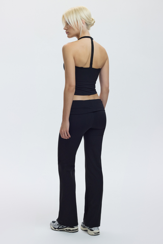 HALTER TRIO LONG BRA - CHARCOAL