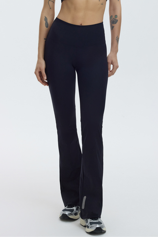 TWIST FLARE PANTS - CHARCOAL