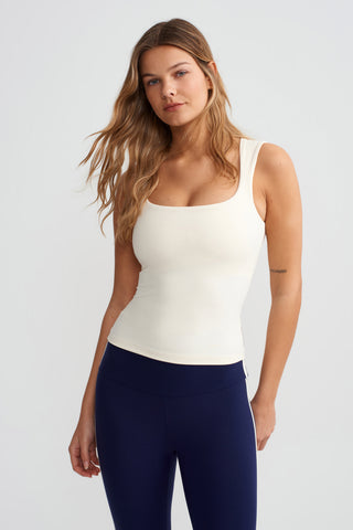 BARDOT TANK - ASKILI ÜST - VANILLA