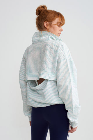 KRINKLE SWEATSHIRT - Seersucker - BEYAZ ÇİZGİLİ