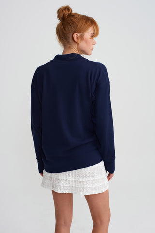 BUTTER POLO KNIT NAVY