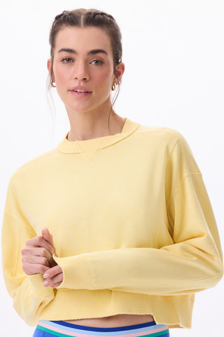 CROPPED SWEATSHIRT - BUTTER YELLOW