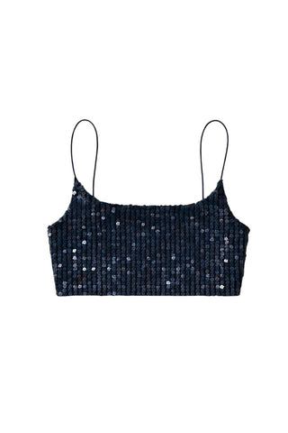 SKINNY BRALETTE - MIDNIGHT SEQUINNED