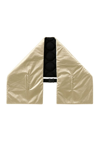 TOKYO SHAWL - METALLIC GOLD ( INSIDE CHARCOAL) REVERSIBLE