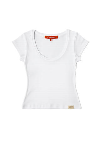 F'AIR T-SHIRT KISA KOLLU - BEYAZ