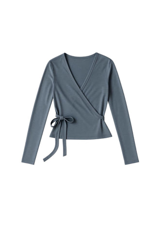 MERINO BALLET WRAP - BLUE