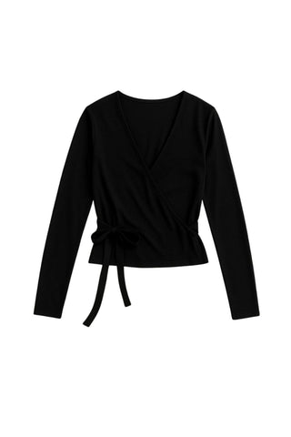 MERINO BALLET WRAP - CHARCOAL