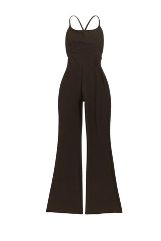 CRISS-CROSS JUMPSUIT - ESPRESSO MARTINI
