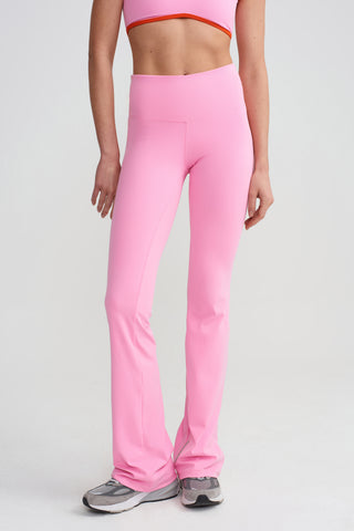 TWIST FLARE PANTS - CANDY PINK
