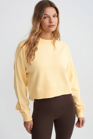 CROPPED SWEATSHIRT - BUTTER YELLOW