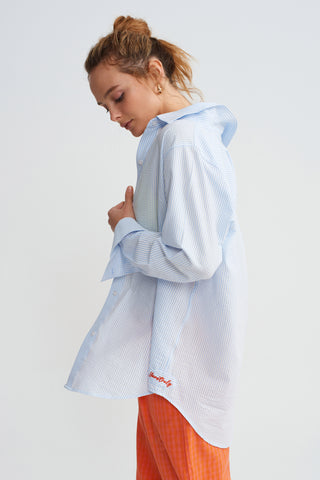 OVERSHIRT-BLUE STRIPED
