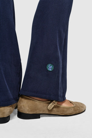 HOLD RIBBED PANTS - DUSTY NAVY