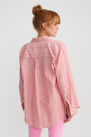 OVERSHIRT - RED STRIPED