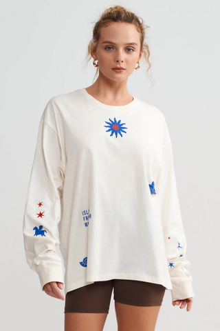 ABUNDANCE SURF TSHIRT - VANILLA