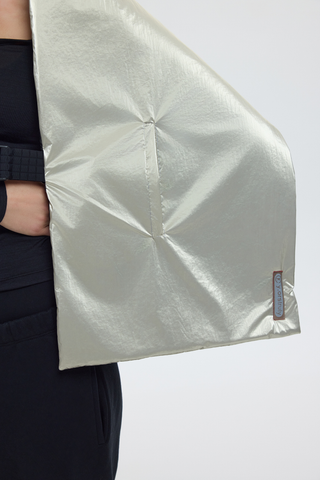 TOKYO SHAWL - METALLIC GOLD ( INSIDE CHARCOAL) REVERSIBLE