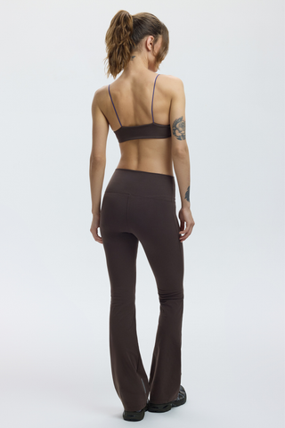 TWIST FLARE PANTS - ESPRESSO MARTINI