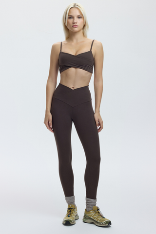 CROSS OVER SHORT BRALETTE - ESPRESSO MARTINI