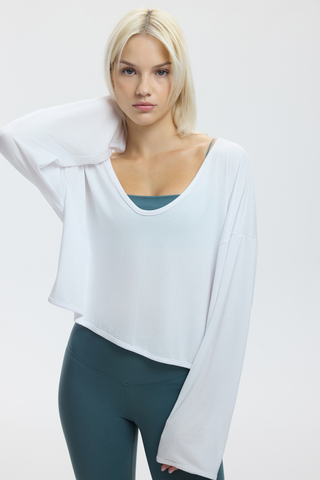 STUDIO LONGSLEEVE TOP - WHITE