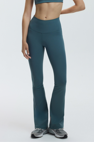 TWIST FLARE PANTS - LAGOON