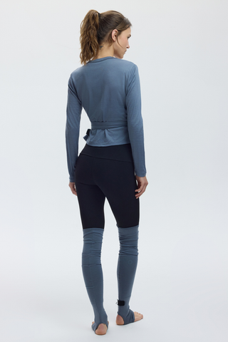 MERINO BALLET WRAP - BLUE
