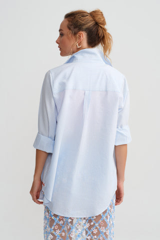 OVERSHIRT-BLUE STRIPED
