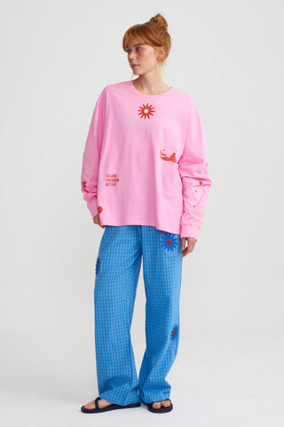ABUNDANCE SURF TSHIRT - CANDY PINK
