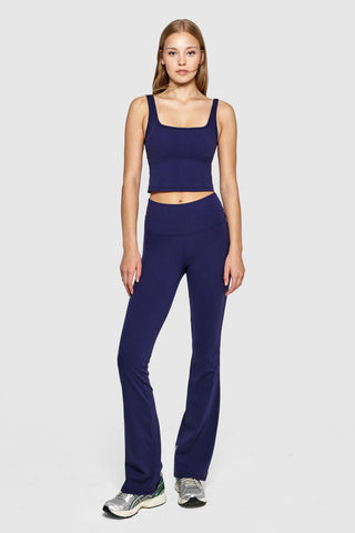 TWIST FLARE PANTS - SWEET NAVY