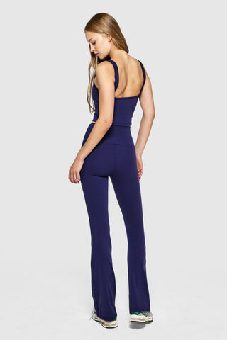 TWIST FLARE PANTS - SWEET NAVY