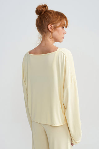 STUDIO LONGSLEEVE TOP - BUTTER YELLOW