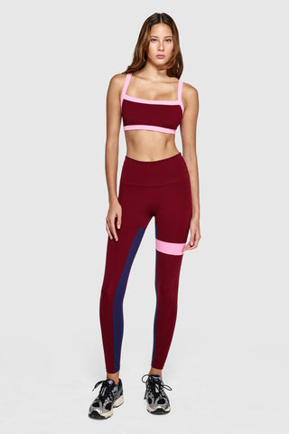 GARTER LEGGINGS - MERLOT