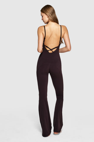 CRISS-CROSS JUMPSUIT - GANACHE