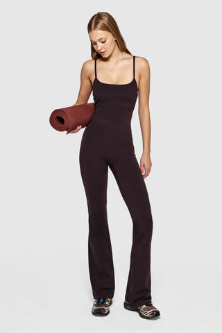 CRISS-CROSS JUMPSUIT - GANACHE
