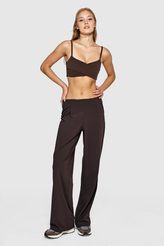 CROSS OVER SHORT BRALETTE - ESPRESSO MARTINI