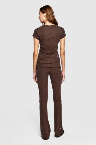 HOLD RIBBED PANTS - TRUFFLE