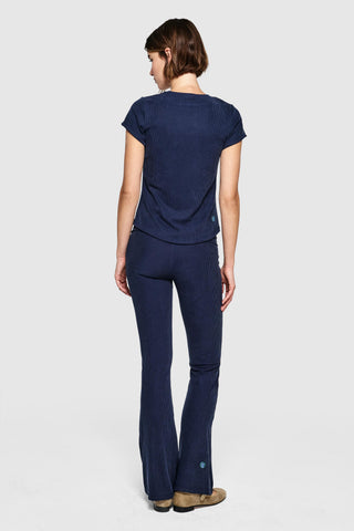 HOLD RIBBED PANTS - DUSTY NAVY