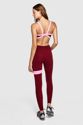 GARTER LEGGINGS - MERLOT