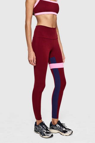 GARTER LEGGINGS - MERLOT