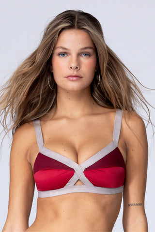 GLITZ BRALETTE - TANGO RED