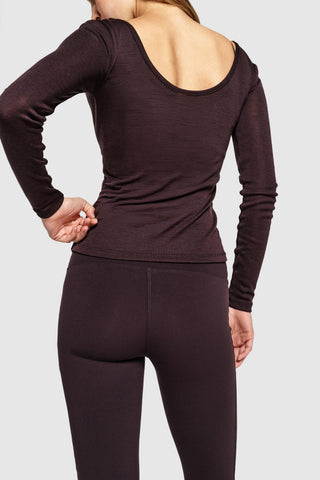 MERINO BALLET TOP - GANACHE