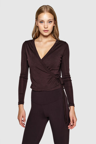 MERINO BALLET WRAP - GANACHE