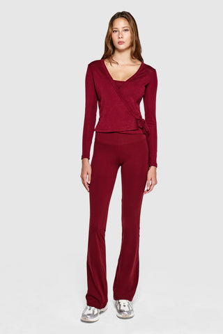 MERINO BALLET WRAP - MERLOT