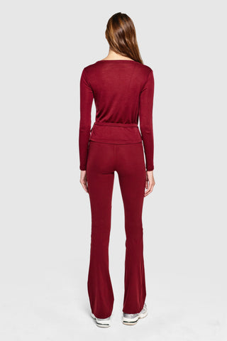 MERINO BALLET WRAP - MERLOT