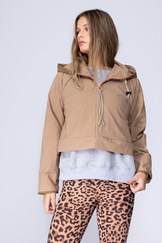 PARACHUTE ZIP OFF - LATTE BROWN WIND BREAKER