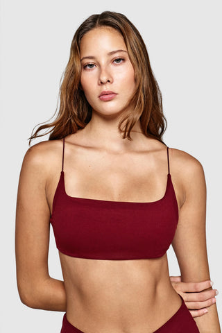 SKINNY BRA - MERLOT