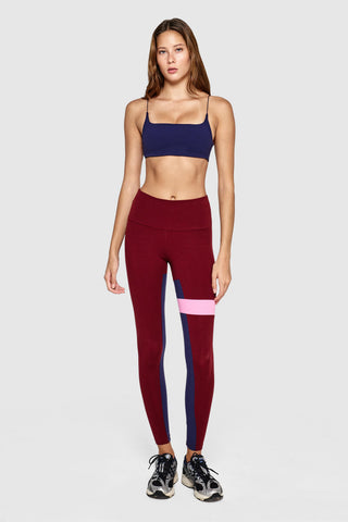 GARTER LEGGINGS - MERLOT