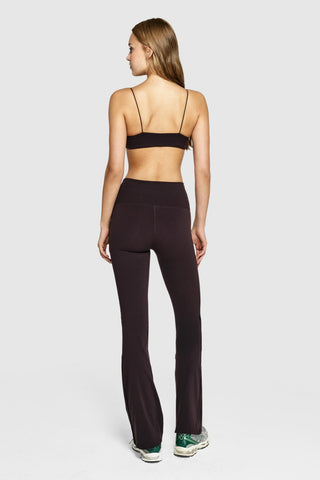 TWIST FLARE PANTS - GANACHE
