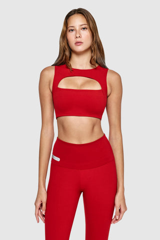 CUT OUT BRA TOP - FIRE RED - LTD EDITION