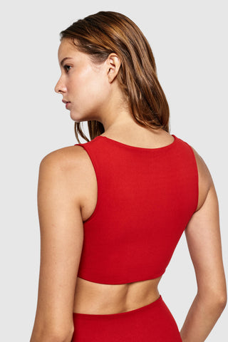 CUT OUT BRA TOP - FIRE RED - LTD EDITION