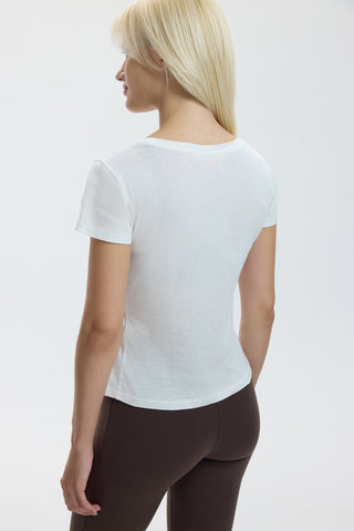 F'AIR T-SHIRT KISA KOLLU - BEYAZ